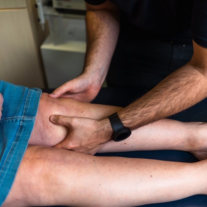 Patient Undergoing Knee Treatment
