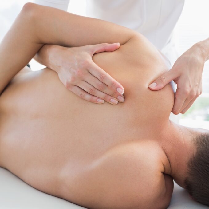 Person Receiving Shoulder Massage