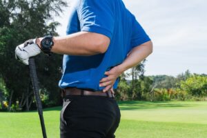 Golf Player with Back Injury